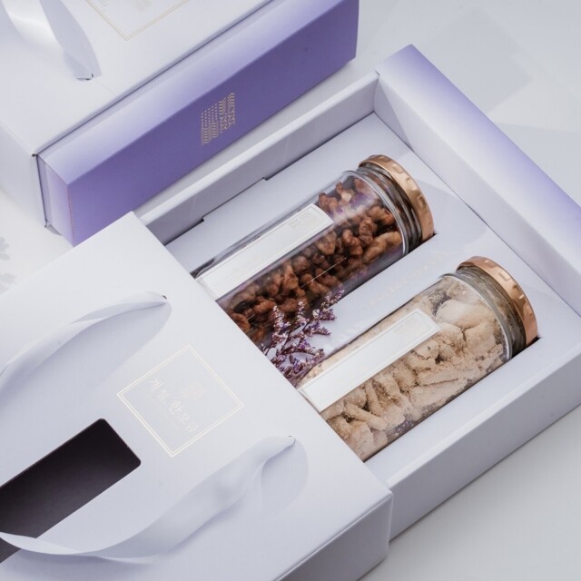 강원더몰,[라이브특가] 계절한모금 호두정과 140g + 콩고물 도라지정과 220g 선물세트